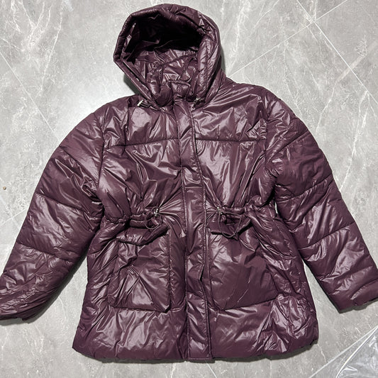 Casual Hooded Solid Color Zipped Cotton-padded Jacket