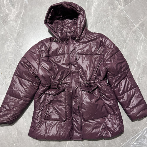 Casual Hooded Solid Color Zipped Cotton-padded Jacket