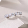 Lucky - A Wedding Ring Set With 0.1-carat Top-quality Moissanite S925 Silver And Platinum-plated Diamond Can Be Tested With A Diamond Pen