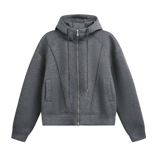 Deconstructing And Splicing Hooded Cardigan Sweater Man
