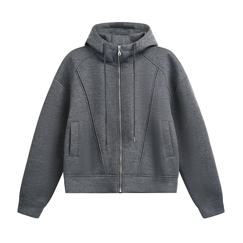 Deconstructing And Splicing Hooded Cardigan Sweater Man
