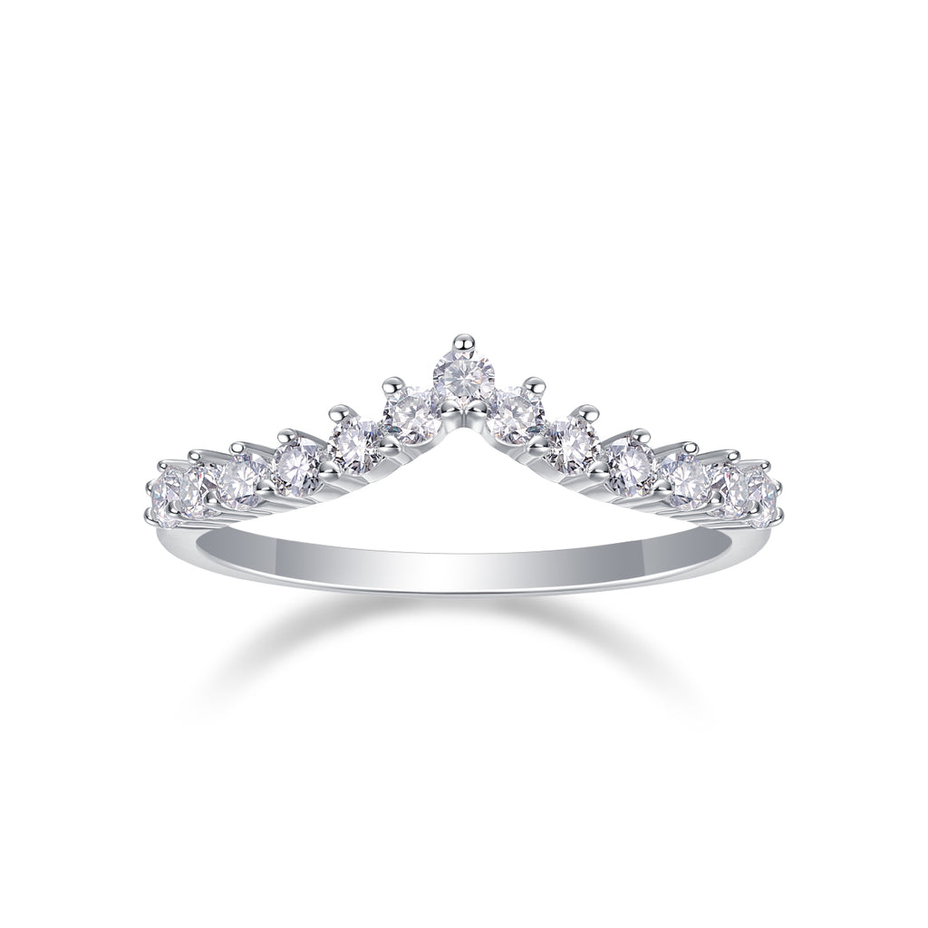Embrace Yourself - A Wedding Ring Set With Top-quality Moissanite S925 Silver And Platinum-plated Diamond Can Be Tested With A Diamond Pen