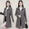 Middle-aged Mother Ladies Autumn Clothes Plaid Woolen Coat