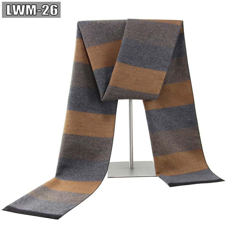 Men's Scarf European And American Cashmere Autumn And Winter Business Plaid