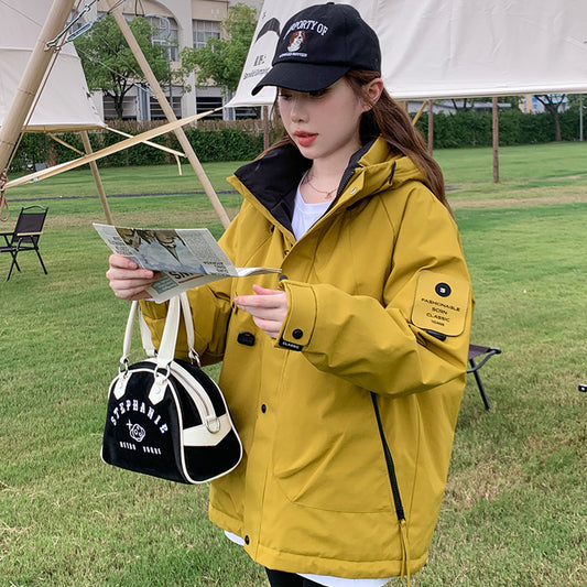 Girls' Thickened Interchange Cotton Jacket Coat