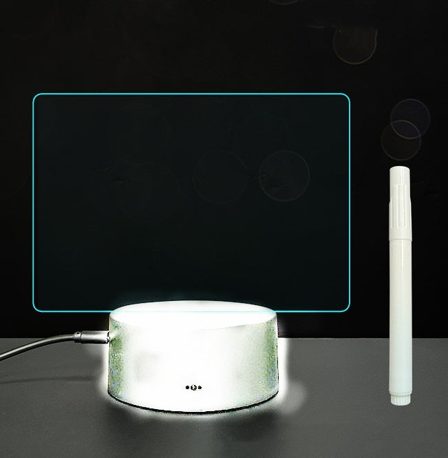 لوحة أكريليك ثلاثية الأبعاد مع إضاءة LED للوحة رسائل بخط اليد