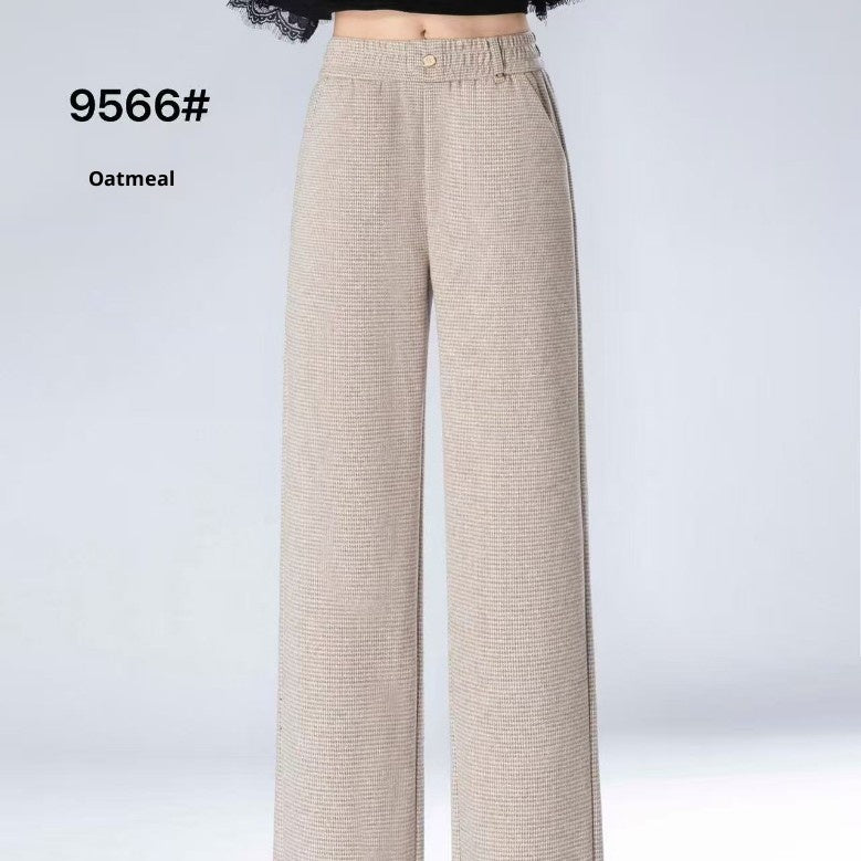 Fashionable All-matching High Waist Drooping Casual Straight Pants