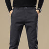 Men's Fleece-lined Slim Fit Tapered Casual Pants