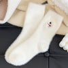 Women's Autumn And Winter Style White Mink Fur Christmas Stockings