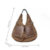 Women's Retro Leopard Print Bag Large Capacity Patchwork Handbag