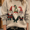 Christmas Sweater Santa Claus Round Neck Pullover