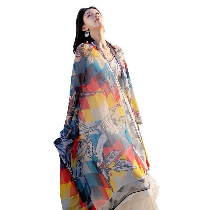 Beach Travel Long Outer Match Shawl - Eshtree