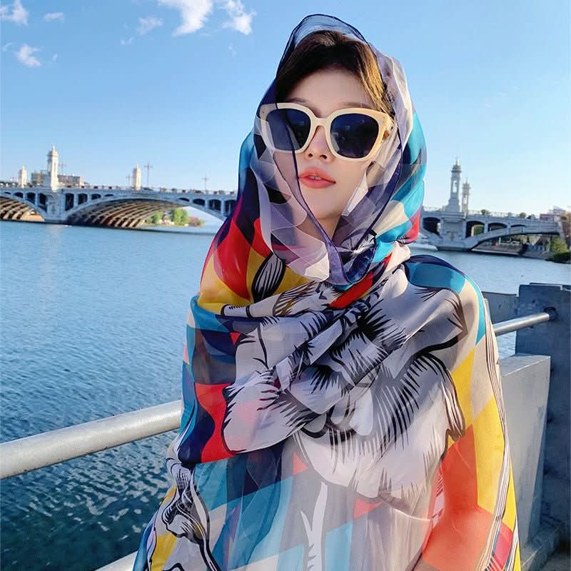 Beach Travel Long Outer Match Shawl - Eshtree