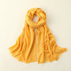 Artistic Sunscreen Solid Color Cotton And Linen Scarf