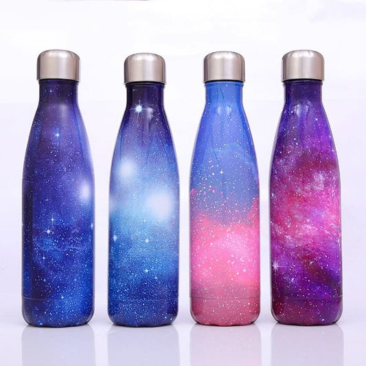Best Selling New Starry Sky Galaxy Coke Bottle Stainless Steel Vacuum Flask Creative Gradient Color Handy Cup - Eshtree