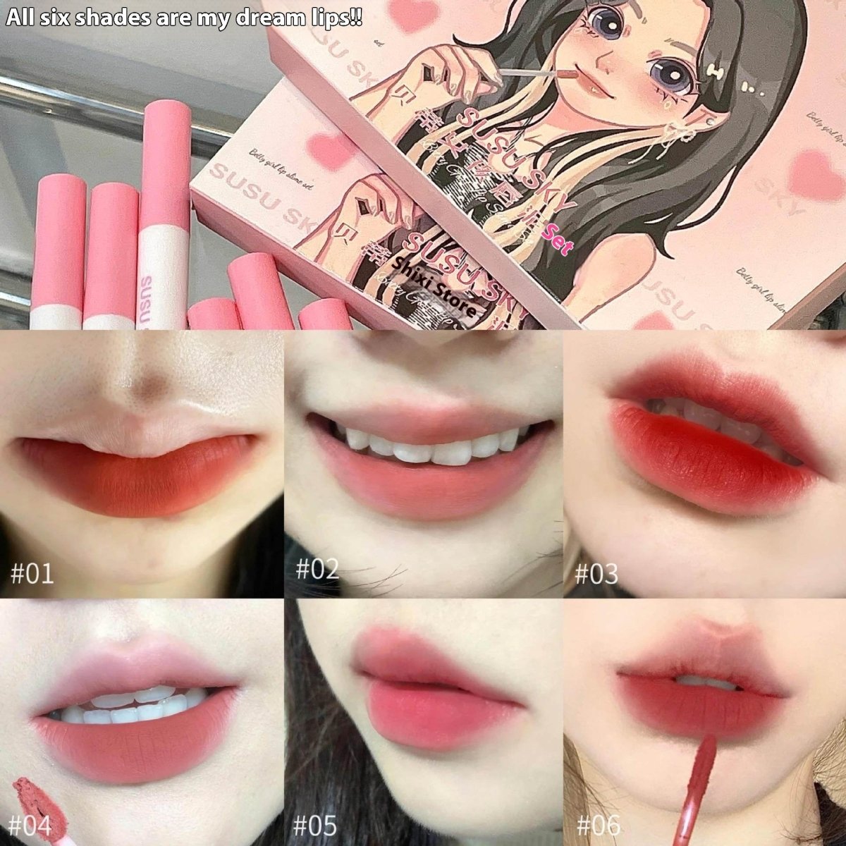 Betty Girl Lip Mud Suit Lasting - Eshtree