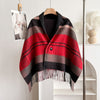 Tassel Wool Cloak Double-sided Shawl Multi-functional Warm Scarf
