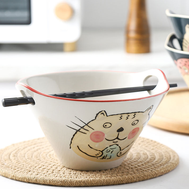 Japanese Noodle Bowl Home Creative Cute 7 Inches