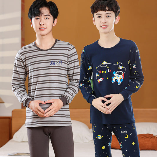 Children's Pajamas Cotton Boys' Base Teen Underwear Suit