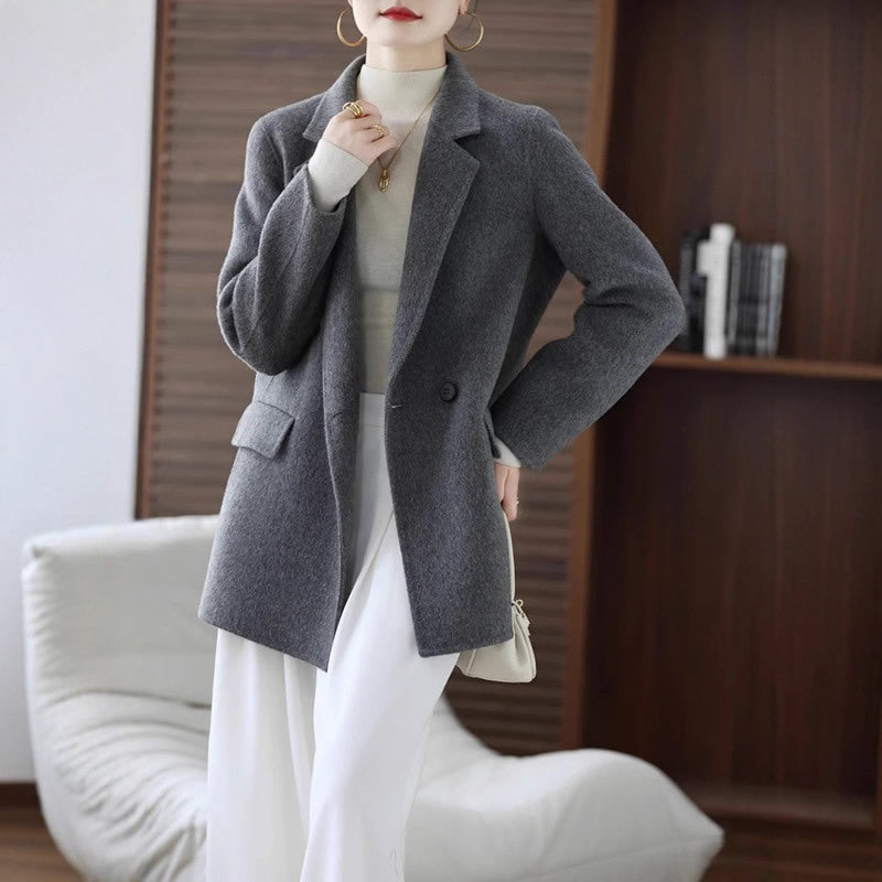 Autumn And Winter Double-sided Woolen Coat Women