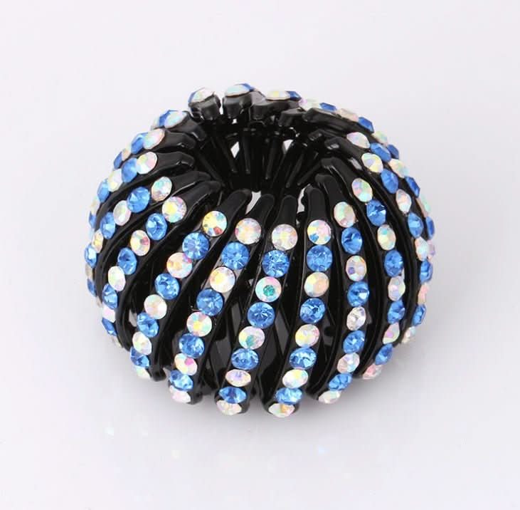 Bird's Nest Hairpin Color Rhinestone Ponytail Ball Hairpin - Eshtree