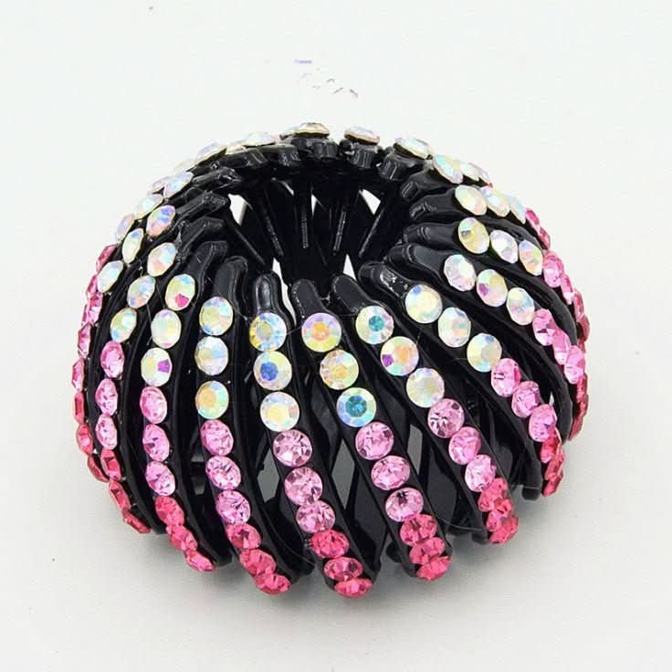 Bird's Nest Hairpin Color Rhinestone Ponytail Ball Hairpin - Eshtree