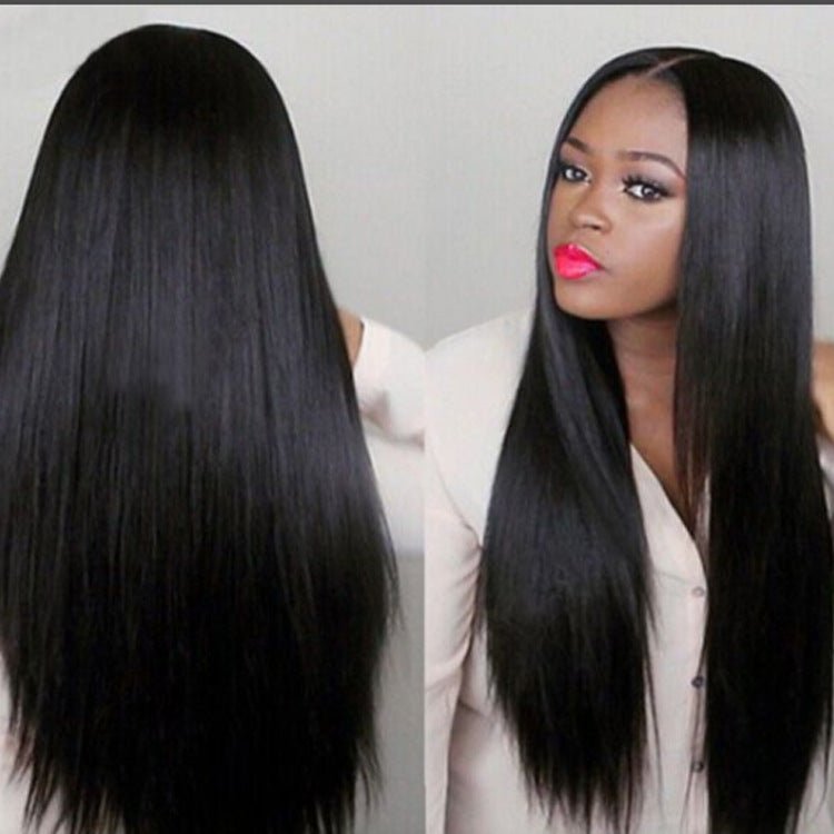 Black long straight hair wig cover - Eshtree