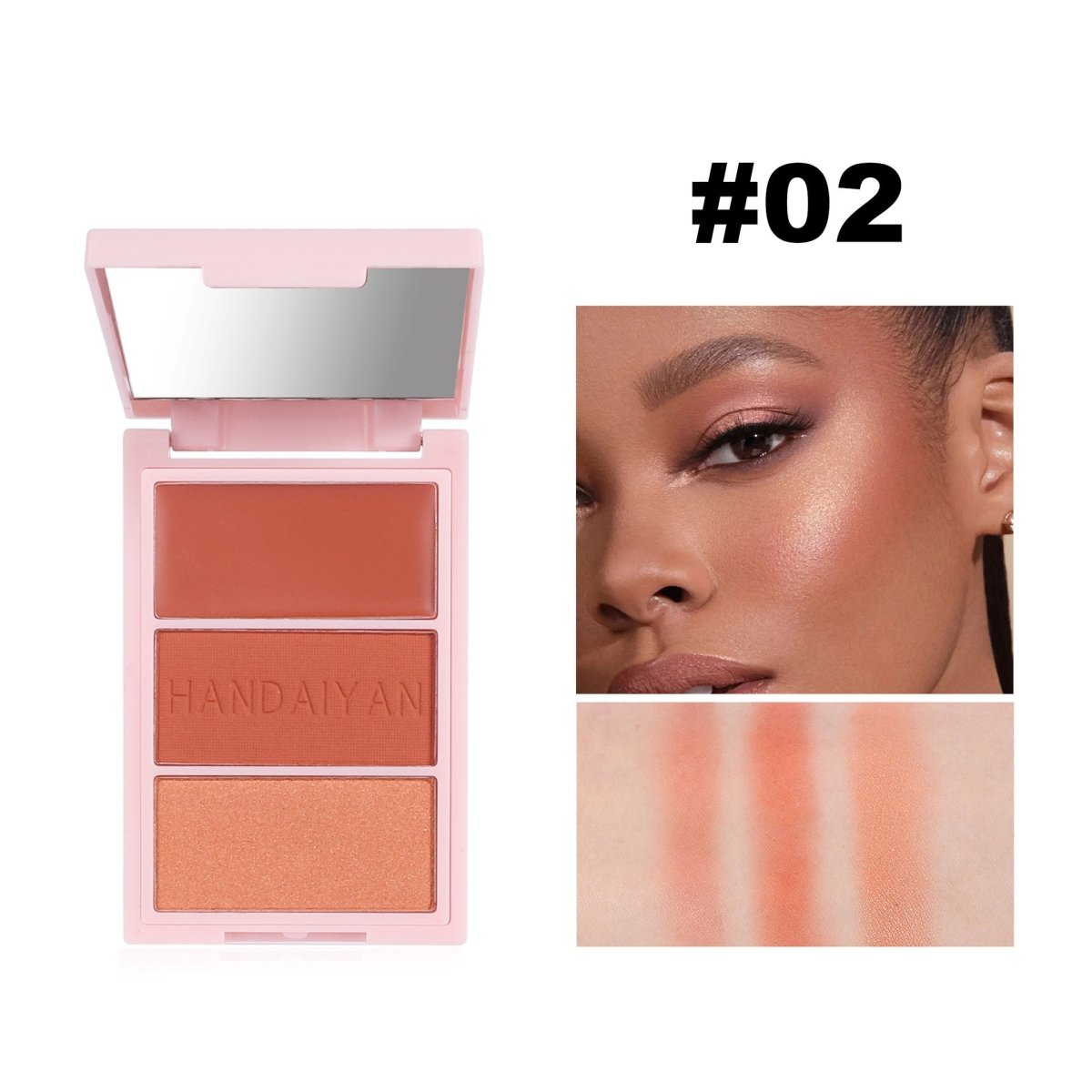 Blusher Plate Highlight Contour Compact Brighten Face - Eshtree