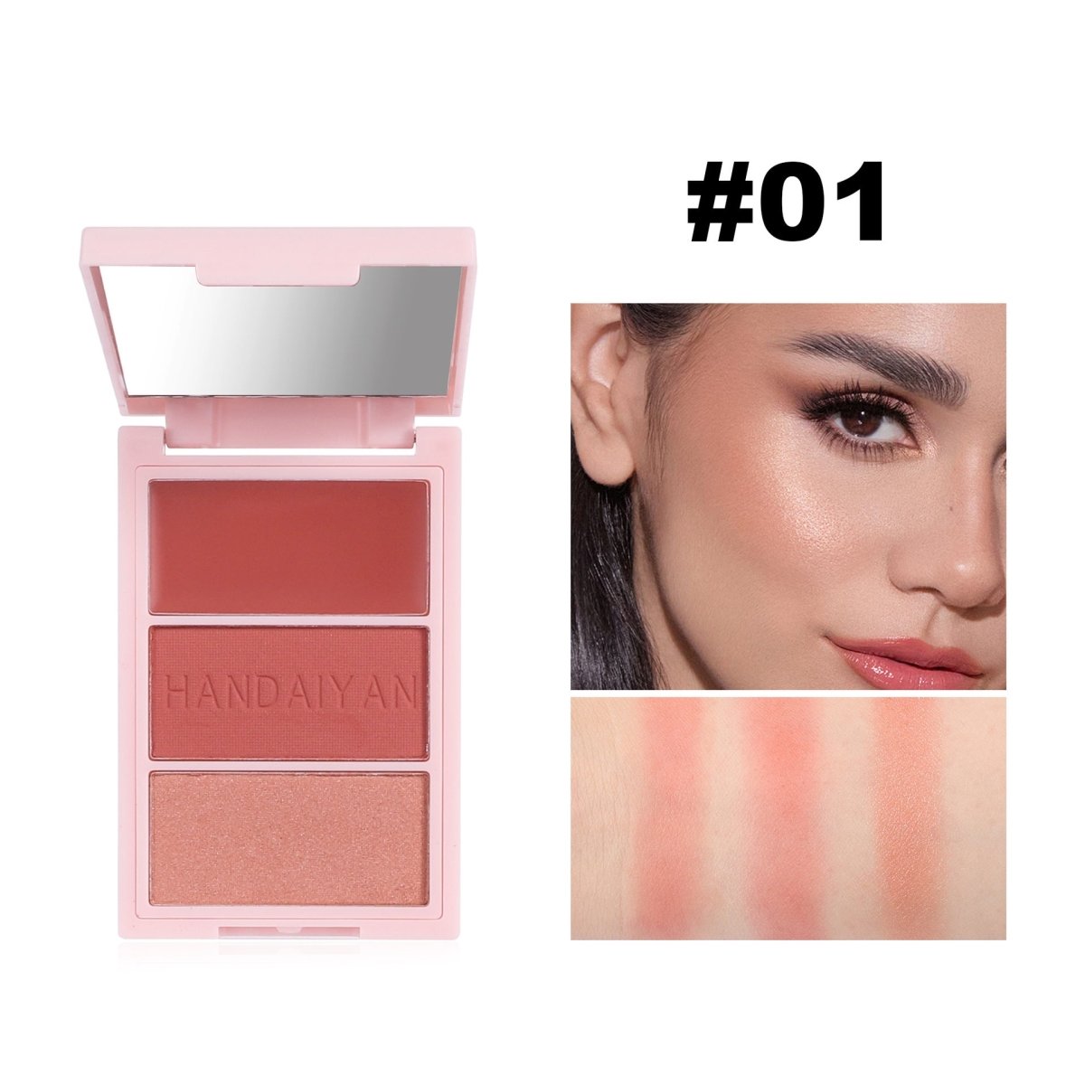 Blusher Plate Highlight Contour Compact Brighten Face - Eshtree