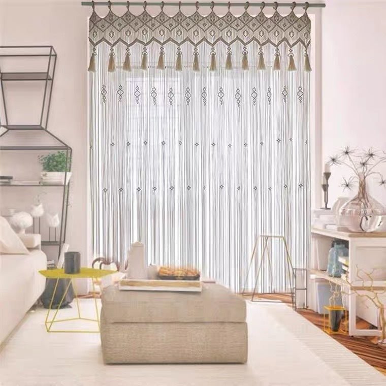 Bohemian Hand - Woven Tapestry Curtain Partition Bohemian Wedding Background Hanging Curtain Curtain Decoration - Eshtree