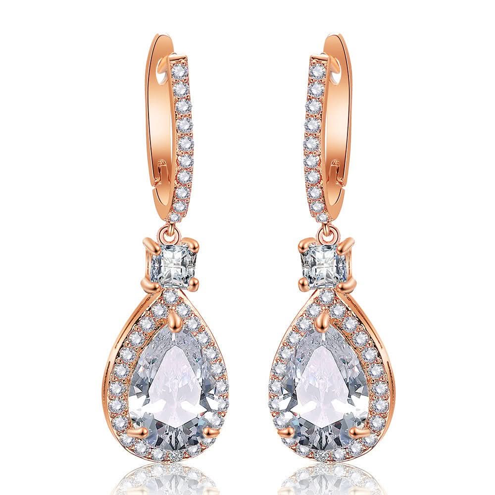 Bold Exaggerated Micro - pave Cubic Zirconia Earrings For Women - Eshtree