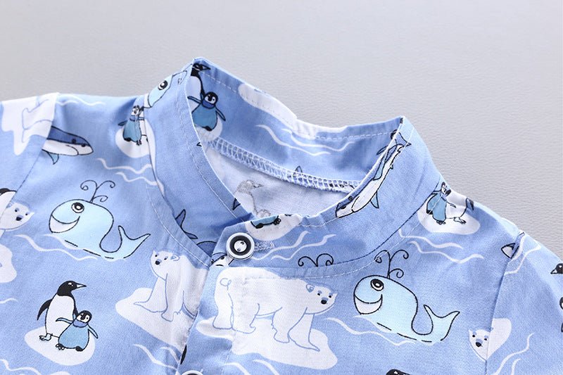 Boy baby infant child suit shirt short sleeve suit - Eshtree