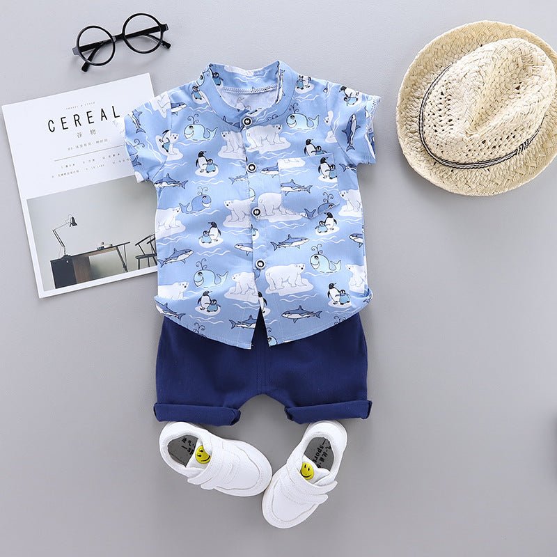 Boy baby infant child suit shirt short sleeve suit - Eshtree