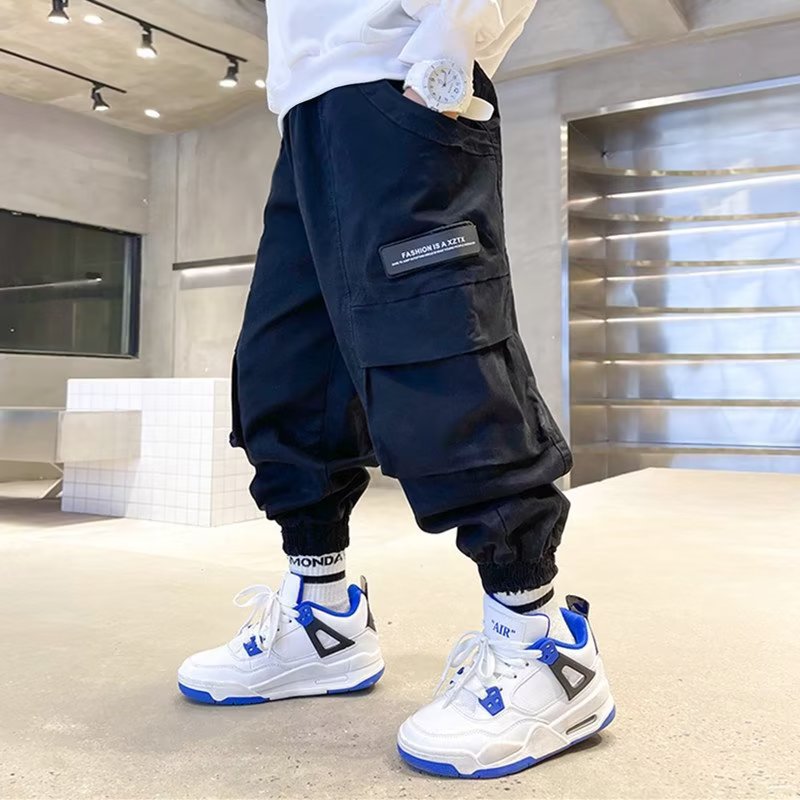 Boys Cargo Pants Spring And Autumn New Multi - pocket Trousers - Eshtree