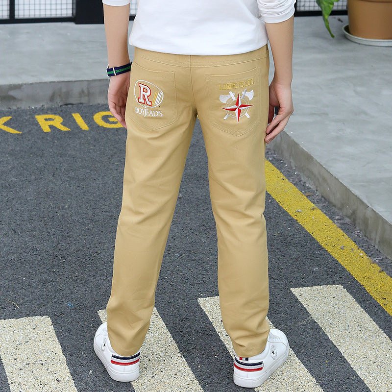 Boys' Casual Pants Spring And Autumn Cotton Trousers - Eshtree