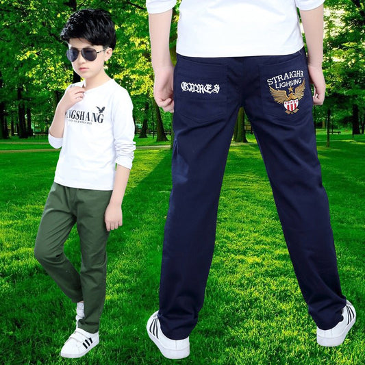 Boys' Casual Pants Spring And Autumn Cotton Trousers - Eshtree