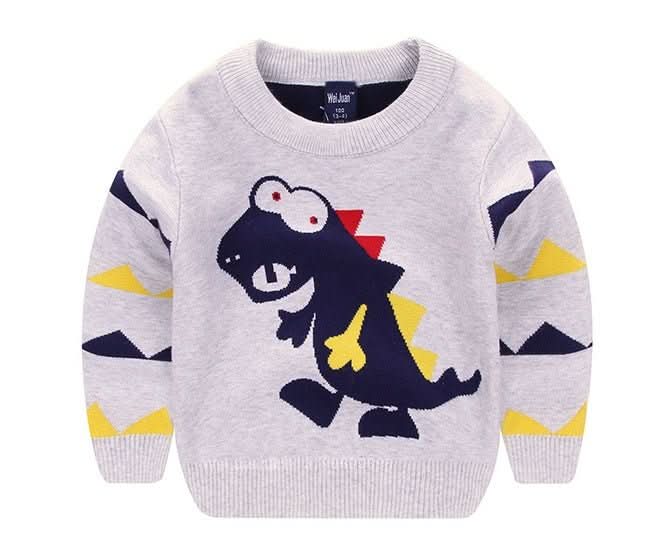 Boy's Explosion Of Wild Dinosaur Sweater - Eshtree