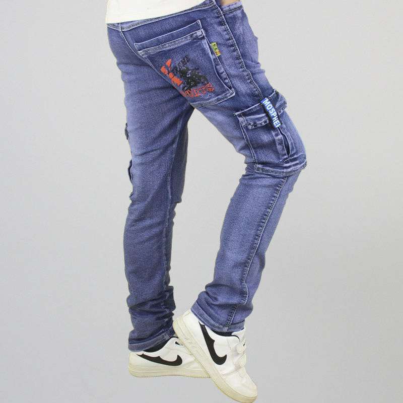 Boys Jeans Casual Pants Straight Stretch - Eshtree