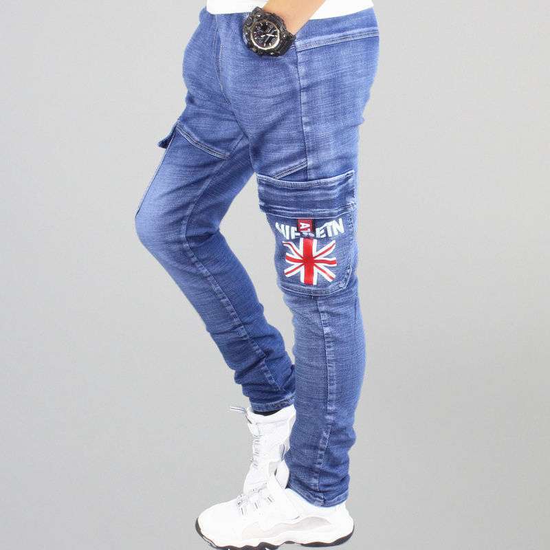 Boys Jeans Casual Pants Straight Stretch - Eshtree