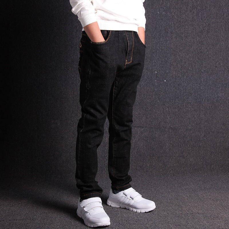 Boys Jeans New Product Micro Stretch Comfortable Black Pants - Eshtree