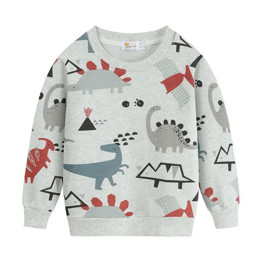 Boys Knitted Terry Cotton Long - sleeved Sweater New - Eshtree