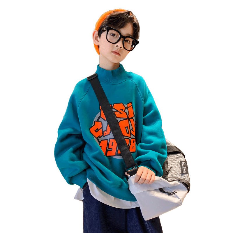 Boys Plus Fleece Sweater Autumn And Winter Clothes - Eshtree