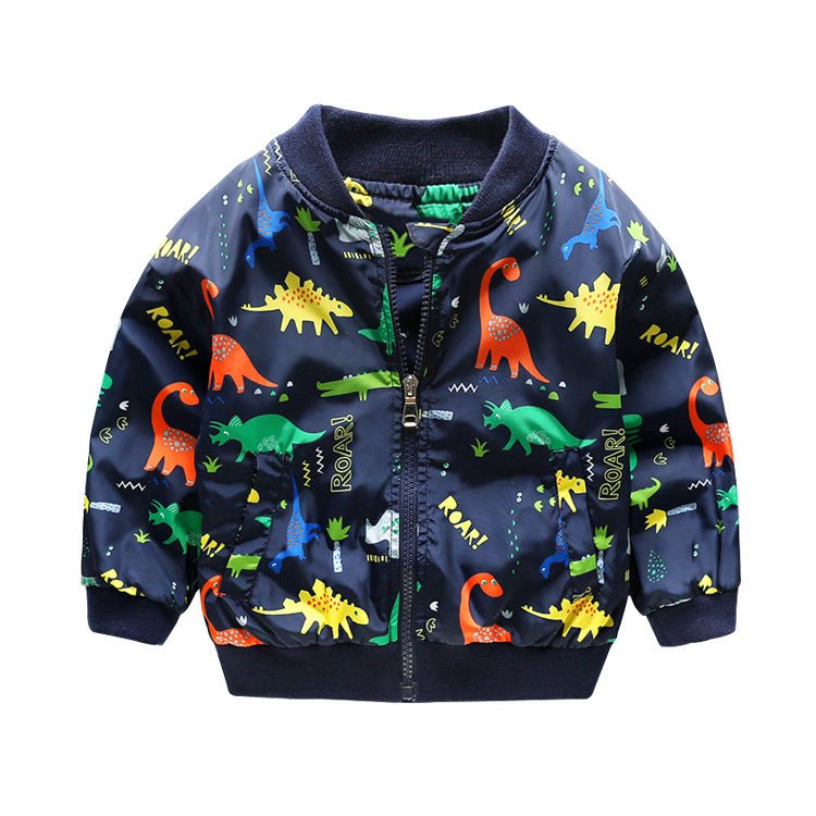Boys stand collar dinosaur jacket - Eshtree