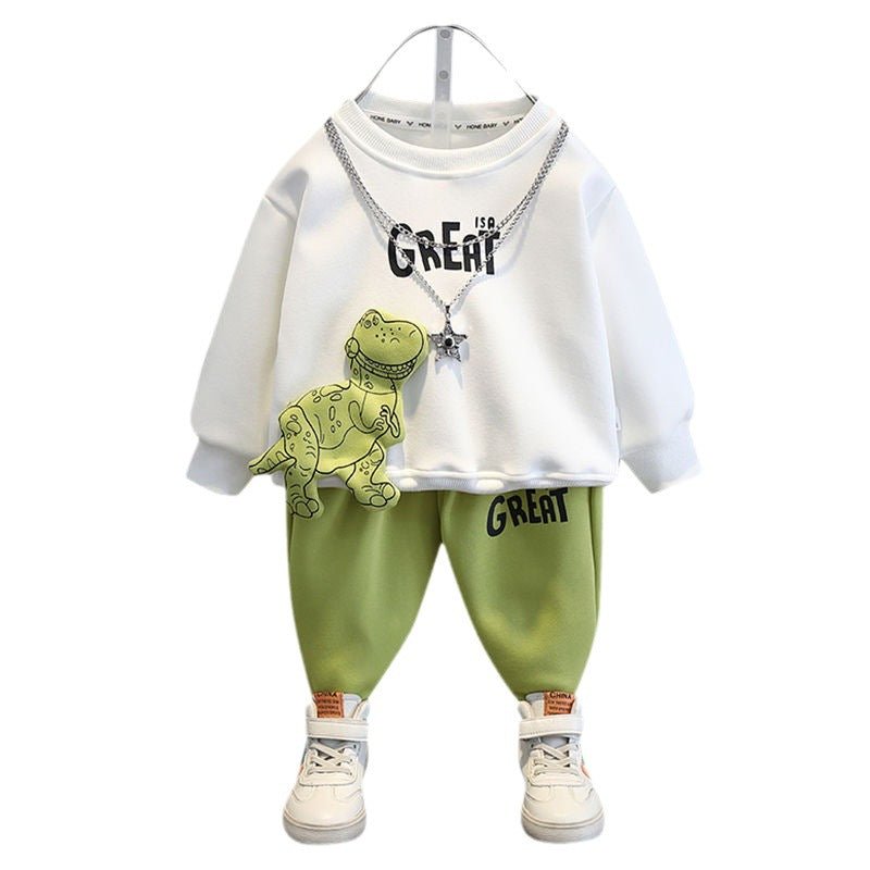 Boys Sweater Suit Clothes Fashionable Children Korean Style - Eshtree