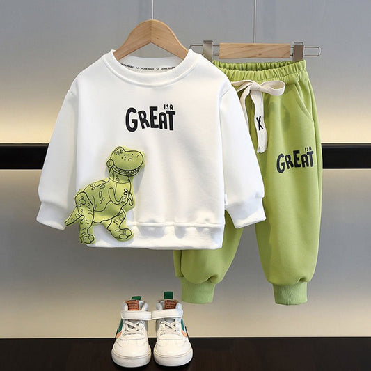 Boys Sweater Suit Clothes Fashionable Children Korean Style - Eshtree