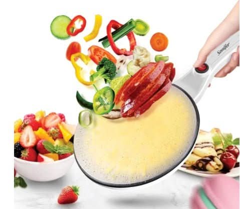 Breakfast Crepe Maker Spherical Non - stick Baking Pan, One Stick, Two Flips - Eshtree