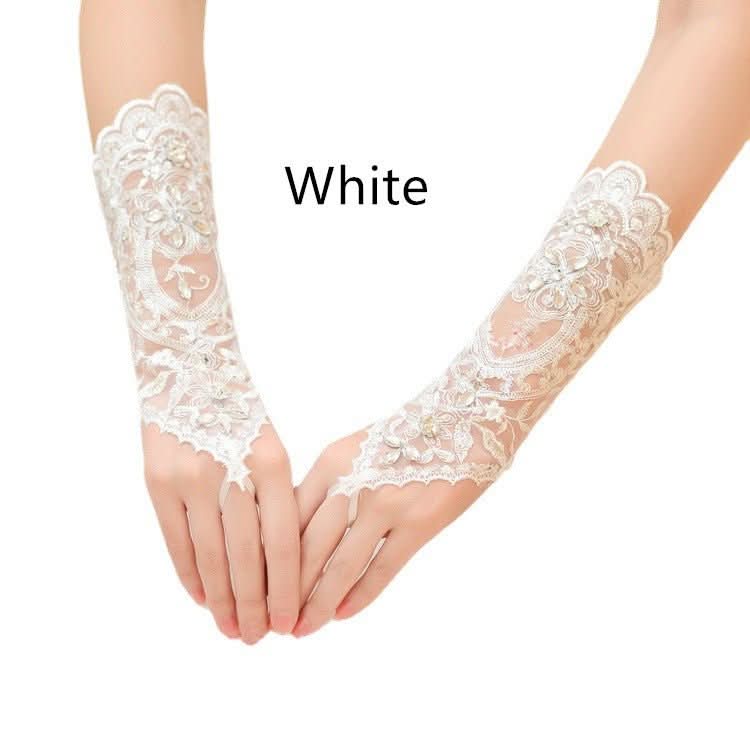 Bridal Wedding Dress Long Gloves Strappy Fingerless - Eshtree