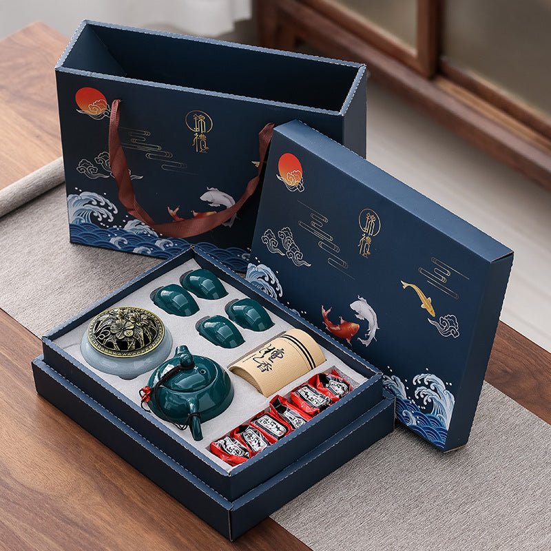 Business Gift Teaware Suit Celadon A Pot Of Four Cup Set - Eshtree