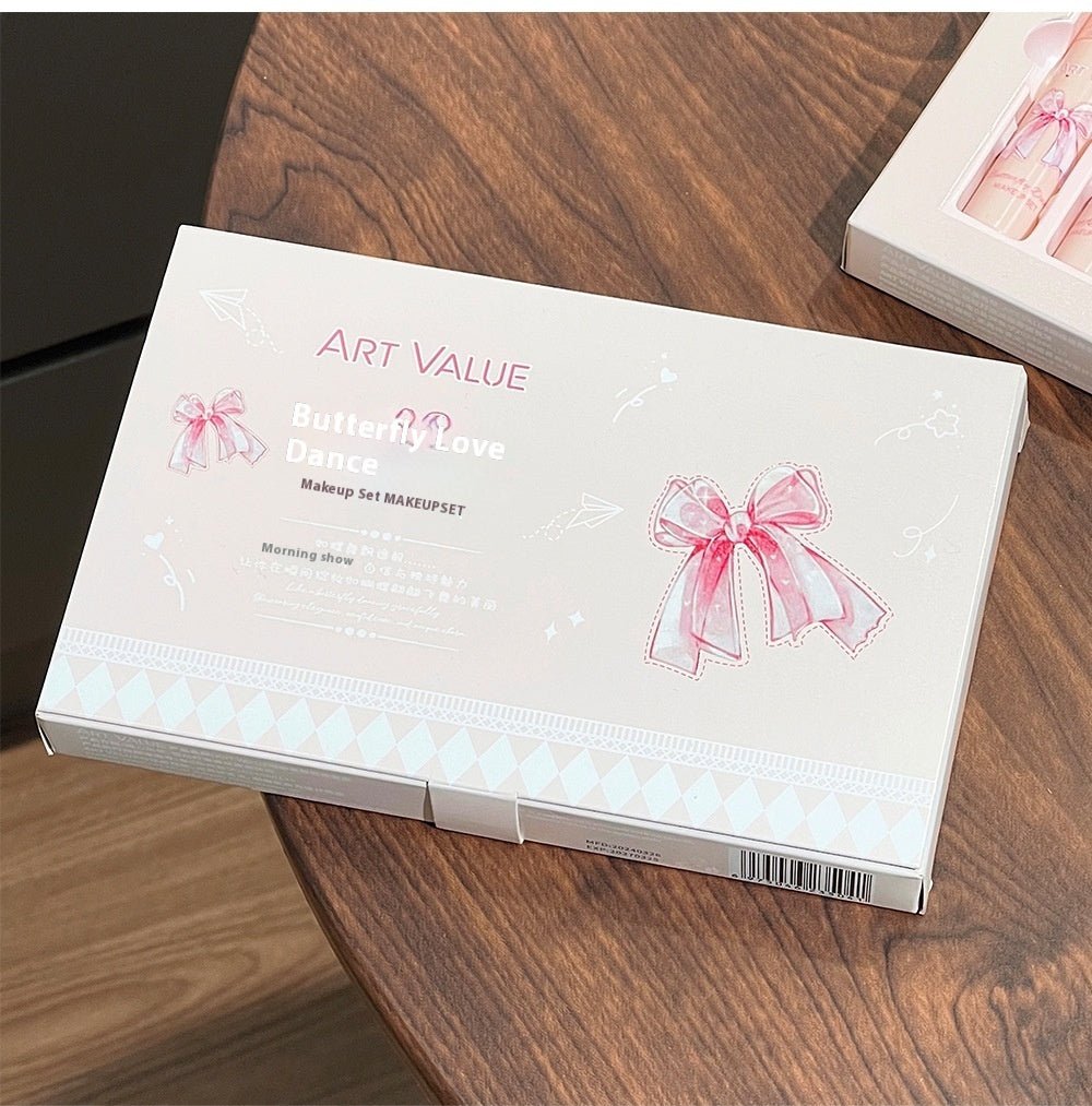 Butterfly Colored Box Suite Blush Necklace Matte Lip Mud - Eshtree