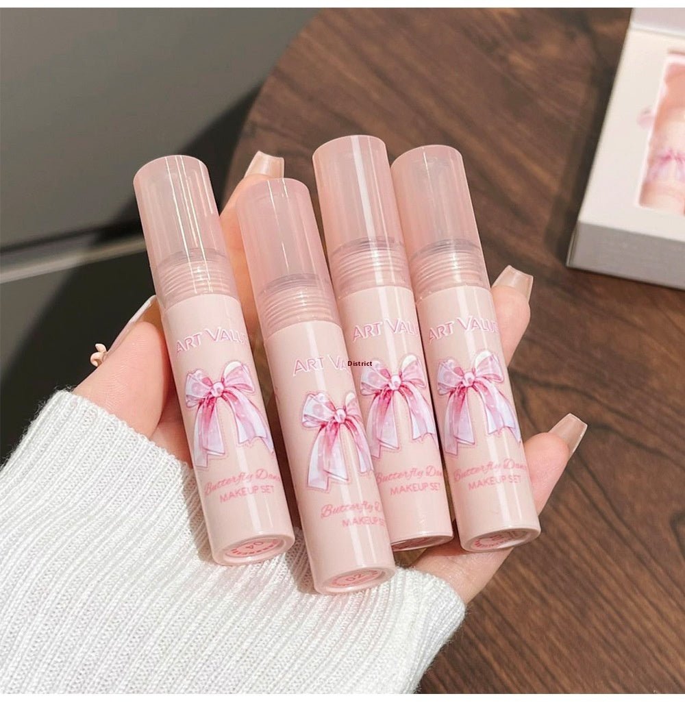 Butterfly Colored Box Suite Blush Necklace Matte Lip Mud - Eshtree